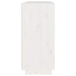 Berkfield Sideboard White 110X34X75 Cm Solid Wood Pine - thumbnail 4