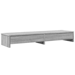 Walplus Monitor Stand With Drawers Grey Sonoma 100X27X15 Cm Engineered Wood - thumbnail 2