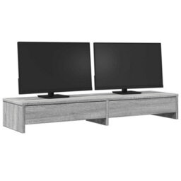 Walplus Monitor Stand With Drawers Grey Sonoma 100X27X15 Cm Engineered Wood - thumbnail 3