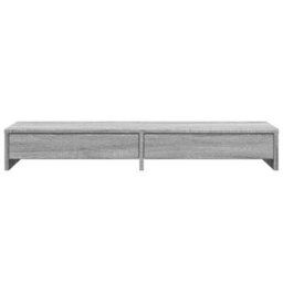Walplus Monitor Stand With Drawers Grey Sonoma 100X27X15 Cm Engineered Wood - thumbnail 4