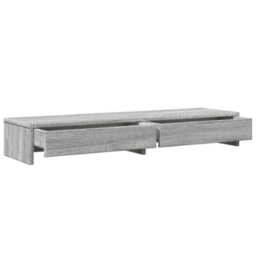 Walplus Monitor Stand With Drawers Grey Sonoma 100X27X15 Cm Engineered Wood - thumbnail 5