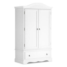 Statement Furniture Romance Double Wardrobe With Drawer - True White - thumbnail 1