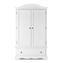 Statement Furniture Romance Double Wardrobe With Drawer - True White - thumbnail 2