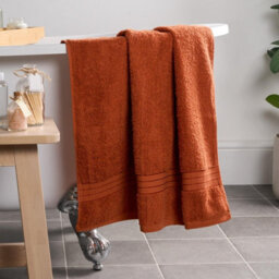 Ohs 2 Pack Of 100% Cotton Bath Towel, 70 X 115Cm - Burnt Orange - thumbnail 2