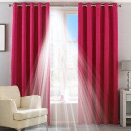Riva Home Thermal Blackout Eyelet Curtain Pair Pink (W)229Cm X (D)137Cm