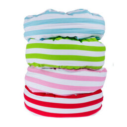 Homescapes Green And White Stripe Pleated Round Floor Cushion - thumbnail 4
