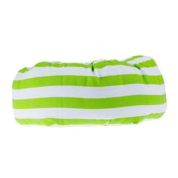 Homescapes Green And White Stripe Pleated Round Floor Cushion - thumbnail 2