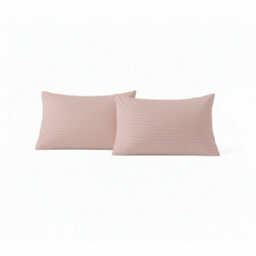 Microfibre Soft Touch Satin Stripe Housewife Pillowcase Pair Pink - thumbnail 3