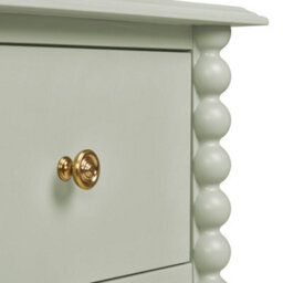 Statement Furniture Cromwell Large 6 Drawer Chest Of Drawers With Bobbin Design - Pale Olive - thumbnail 9