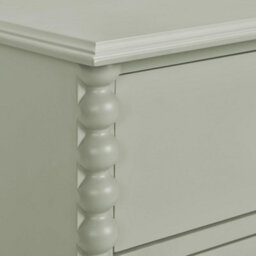 Statement Furniture Cromwell Large 6 Drawer Chest Of Drawers With Bobbin Design - Pale Olive - thumbnail 7