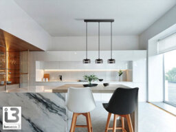 Luminosa Lighting Luminosa Olaia Bar Pendant Ceiling Light Black, Smoky 3Xgx53 3000K 660Lm - Uk Stock - thumbnail 2