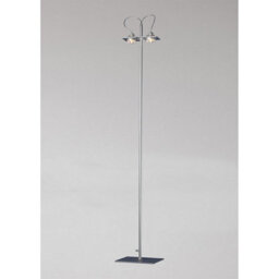 Luminosa Lighting Luminosa (0040 009) Ull Floor Lamp 2 Light G9 Silver Grey, Not Led/cfl Compatible - thumbnail 2