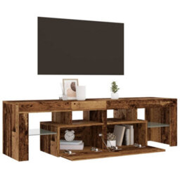 Berkfield Tv Cabinet With Led Lights Old Wood 140X36.5X40 Cm Engineered Wood - thumbnail 5