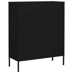 Vidaxl Storage Cabinet Black 80X35X101.5 Cm Steel - thumbnail 5