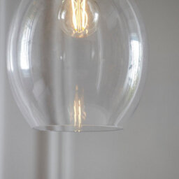First Choice Lighting Blakely - Matt Black Retro Pendant Light With Clear Glass Shade - thumbnail 9