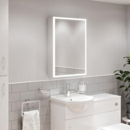 Affine Bathroom Led Mirror Cabinet Illuminated Demister Pad Shaver Socket 700 X 500mm - thumbnail 4