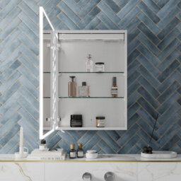 Affine Bathroom Led Mirror Cabinet Illuminated Demister Pad Shaver Socket 700 X 500mm - thumbnail 3