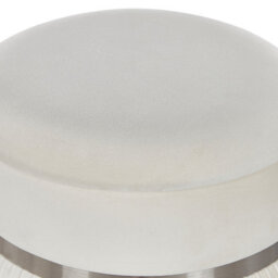 Beliani Off-White Velvet Pouffe Set Of 2 With Glossy Metal Bands And Hidden Storage - thumbnail 5
