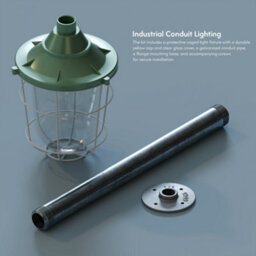 Industrial Pendant Light Fitting E27 Base Galvanized Steel Metal Cage Hanging Conduit Lighting Green - thumbnail 2