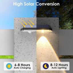 8 Pack Solar Fence Lights - 3 Color Modes, Waterproof Led For Backyard, Railing, Step, Patio (2700K-6000K) - thumbnail 5