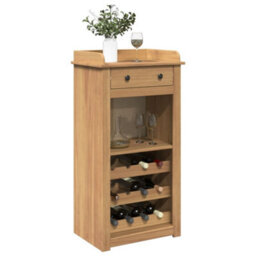 Vidaxl Wine Cabinet Panama 57X40X111.5 Cm Solid Wood Pine Wine Cabinets - thumbnail 1