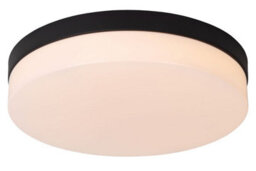Lucide Biskit Modern Flush Ceiling Light Bathroom 34,5Cm - Led - 1X24W 2700K - Ip44 - Black