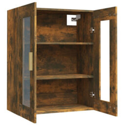 Berkfield Hanging Wall Cabinet Smoked Oak 69.5X34X90 Cm - thumbnail 5