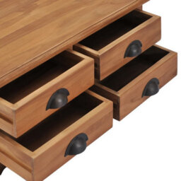 Berkfield Coffee Table 68X68X30 Cm Solid Teak Wood - thumbnail 4