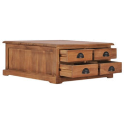 Berkfield Coffee Table 68X68X30 Cm Solid Teak Wood - thumbnail 3