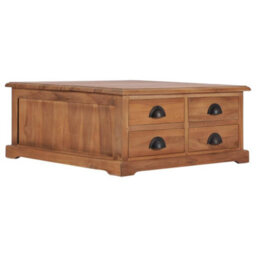 Berkfield Coffee Table 68X68X30 Cm Solid Teak Wood