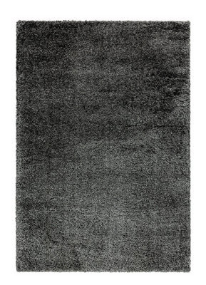 Charcoal Plain Luxurious Shaggy Modern Rug For Living Room And Bedroom-120Cm X 170Cm - image 1