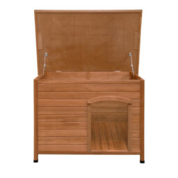 MonsterShop Large Dog Kennel Wooden Pet House Shelter - thumbnail 3
