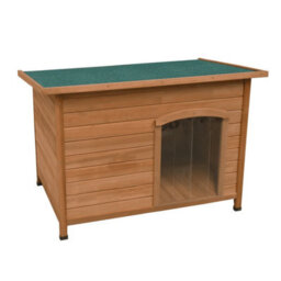 MonsterShop Large Dog Kennel Wooden Pet House Shelter - thumbnail 2