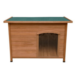MonsterShop Large Dog Kennel Wooden Pet House Shelter - thumbnail 1