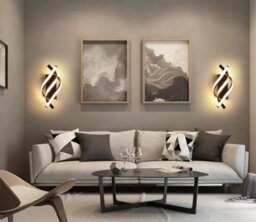 Indoor Led Wall Lamp Creative Spiral Modern Lamp Black 22W - thumbnail 4