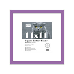 "11X11"" Purple Picture Frame - 11X11"" Square Frame With 9X9"" Mount For 11X11""/9X9"" Pictures Moderrn Style Thin Edge, 1 Pack" - thumbnail 1