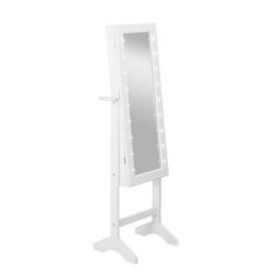 BTFY Beautify Mirror Jewellery Cabinet, Free Standing Mirror, Jewellery Storage For Earrings, Rings & Necklaces W/led Lights - thumbnail 8