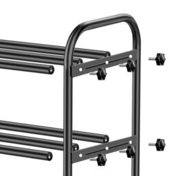 3-Tier Metal Shoe Rack - Expandable Organizer For Entryway Closet Storage - thumbnail 3