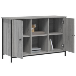 Berkfield Industrial Tv Cabinet Grey Sonoma 100X35X65 Cm Engineered Wood - thumbnail 4
