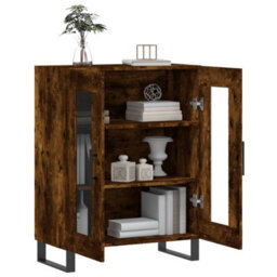 Berkfield Classic Sideboard Smoked Oak 69.5X34X90 Cm Engineered Wood - thumbnail 4