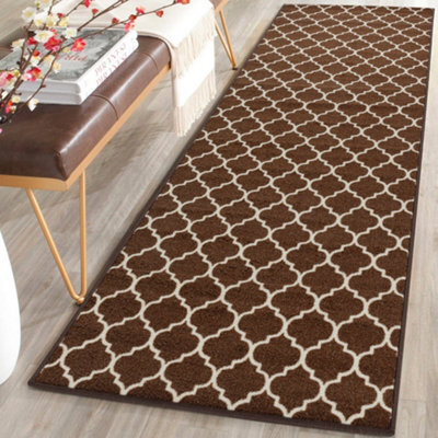 Smart Living Heavy Duty Machine Washable Runner For Hallway, Kitchen Non Slip Floor Mats, Door Mat 80Cm X 150Cm - Brown Cream - image 1