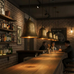 Antique Bronze Diamond Pattern Led Pendant Light With Adjustable Cable Rustic Retro Lighting For Kitchen Island And Dining - thumbnail 8