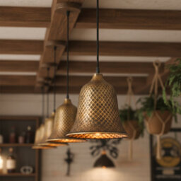 Antique Bronze Diamond Pattern Led Pendant Light With Adjustable Cable Rustic Retro Lighting For Kitchen Island And Dining