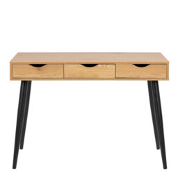 Furniture To Go Neptun 3 Drawer Office Desk In Oak - thumbnail 2