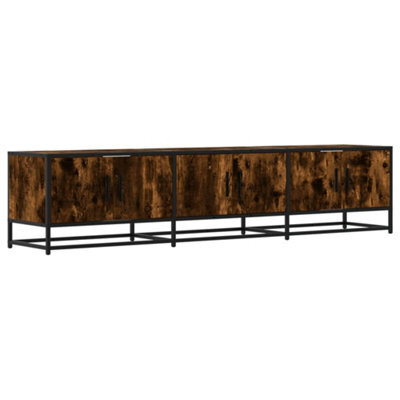 Berkfield Industrial Tv Cabinet Smoked Oak 180X35X41 Cm Engineered Wood - image 1