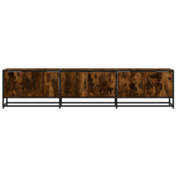 Berkfield Industrial Tv Cabinet Smoked Oak 180X35X41 Cm Engineered Wood - thumbnail 4
