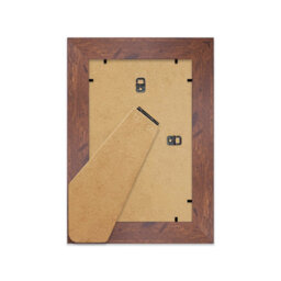 "20X20"" Walnut Picture Frame - 20X20"" Square Frame With 18X18"" Mount For 20X20""/18X18"" Pictures Vintage Style Thin Edge, 1 Pack" - thumbnail 3