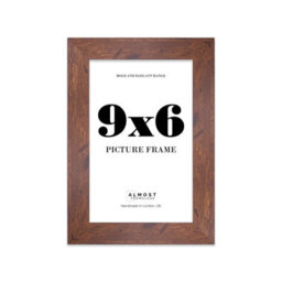"20X20"" Walnut Picture Frame - 20X20"" Square Frame With 18X18"" Mount For 20X20""/18X18"" Pictures Vintage Style Thin Edge, 1 Pack" - thumbnail 1