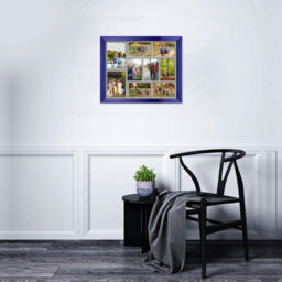 AK Frames 20X16 Purple Classic Multi Photo Frame With Silver Mount - Holds 9 Apertures (2X) 7X5, (7X) 6X4 Photos - thumbnail 3