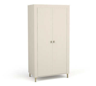 Arte Mossa Elegant Hinged Door Wardrobe In Cashmere & Oak - W970mm X H1930mm X D560mm - image 1